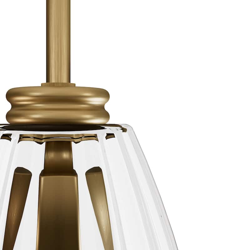 Hunter Rossmoor Luxe Gold 1 Light Pendant w/ Clear Glass - Kitchen, Dining Room, Foyer - Formal, Modern - Designer!