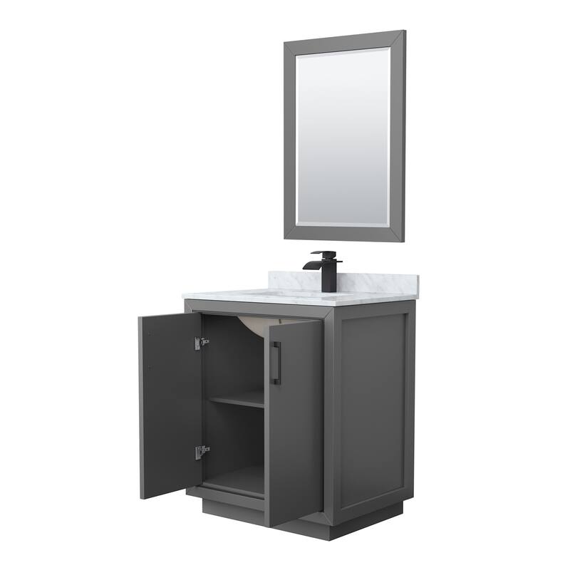 Wyndham Collection WCF1111-30S-NAT-M24 Icon 30" Free Standing Single