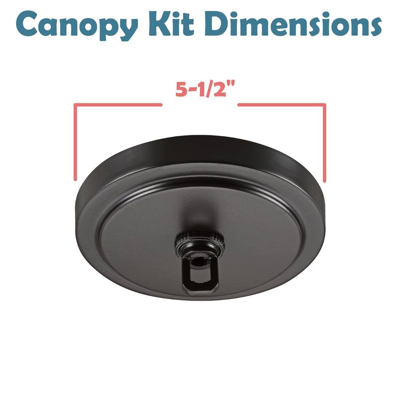 Aspen Creative Transitional Chandelier&Light Fixture Canopy Kit w/Collar Loop,Oil Rubbed Bronze,5-1/2"Diameter,1"Center Hole