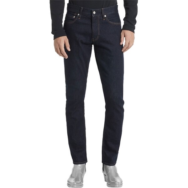Calvin Klein Mens Logo Slim Fit Jeans. Opens flyout.