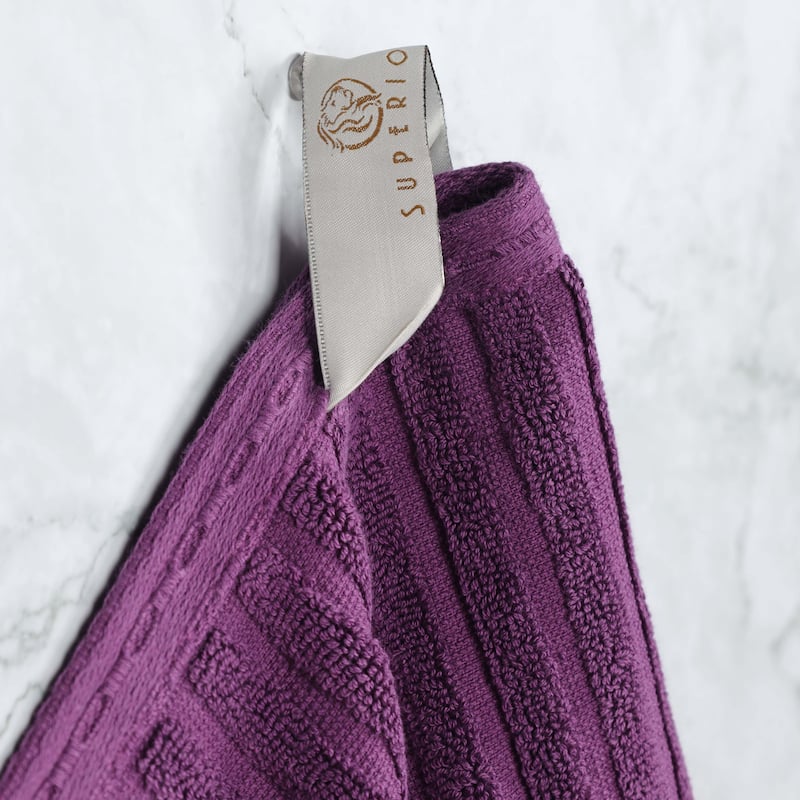 Superior Soho Ribbed Cotton Hand Towel Set of 4