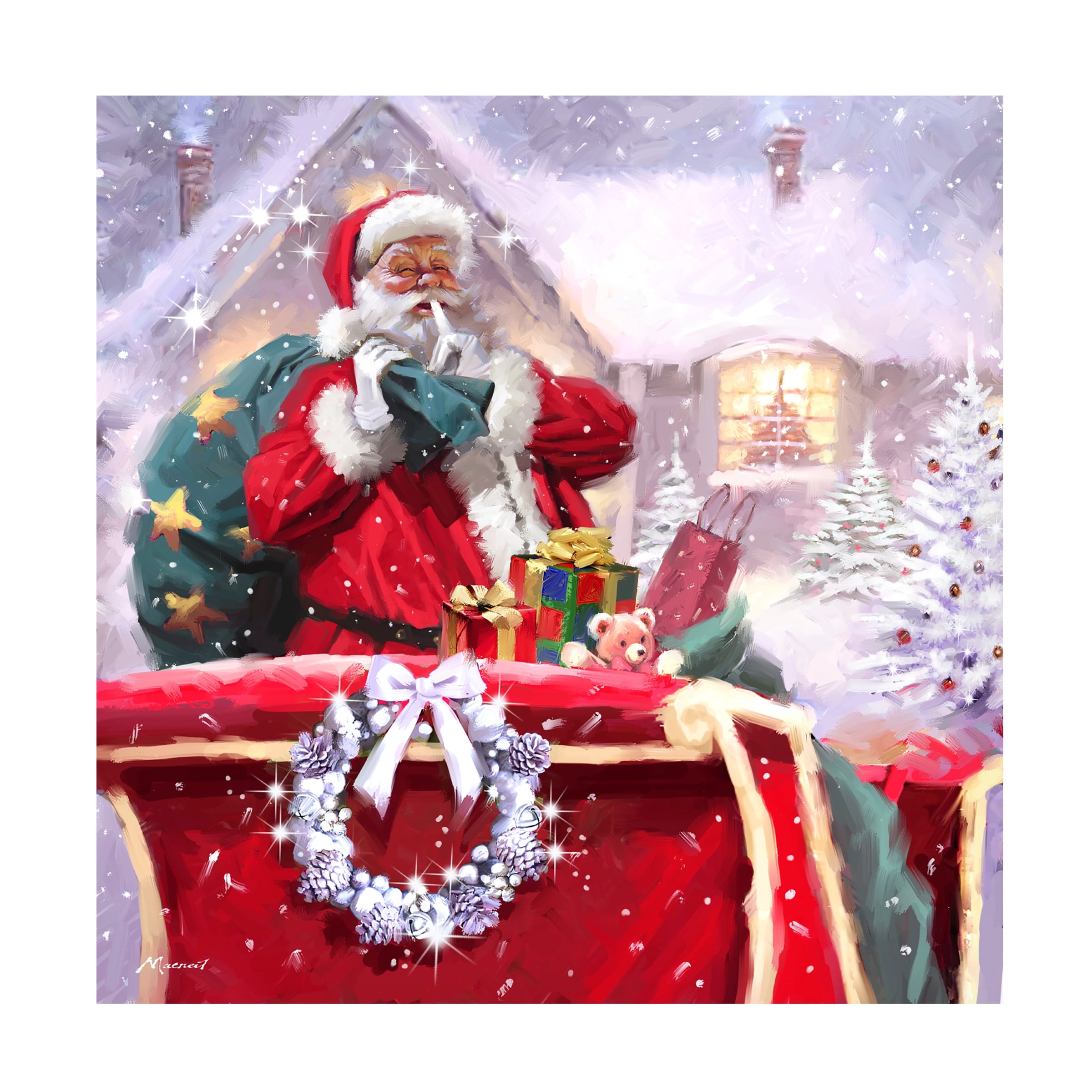 The Macneil Studio 'Santa Delivery' Canvas Art