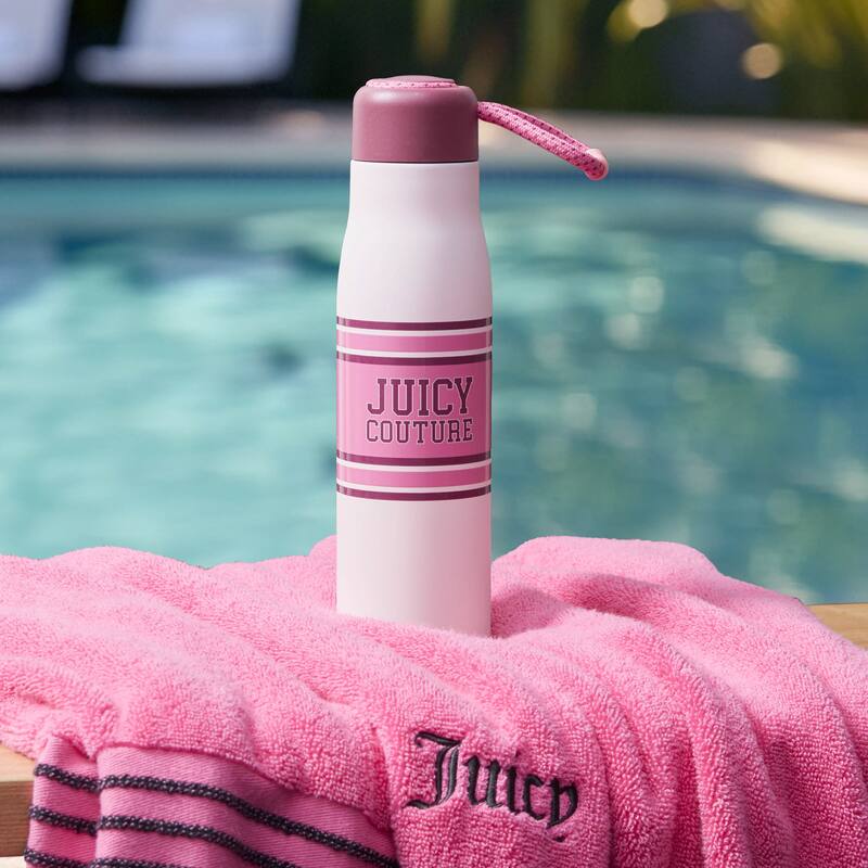 Juicy Couture Luxe Loop Hydration Stainless Steel Tumbler With Woven Loop Handle