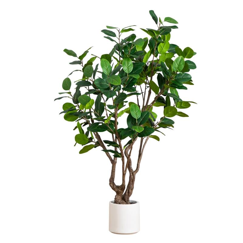 Audrey Ficus Leaf Artificial Potted Tree - 6'