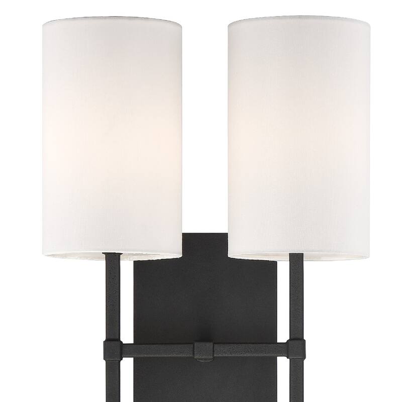 Veronica 2 Light Black Wall Mount - 11'' W x 16.5'' H x 6'' D
