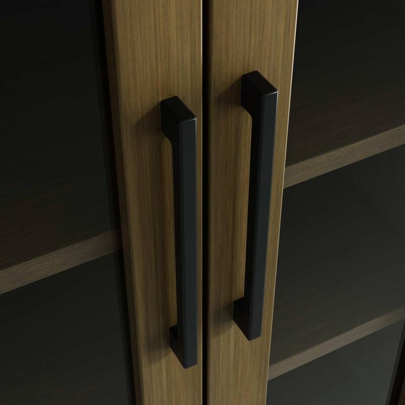 Kensington 16-28 Inch Bath Storage Glass Cabinet