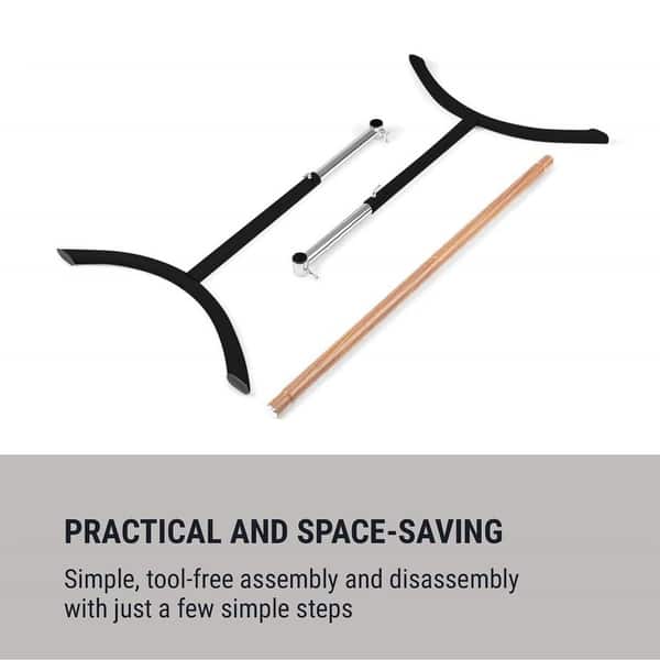 Klarfit Bar Lerina - balletbar, balletbar, dans- of Pilates-training, barlengte 110 cm, in hoogte verstelbaar tussen 70-113 cm, stalen buis, vrijstaand, verrijdbaar, stabiele boogvoeten, zwart Klarfit Bar Lerina - balletbar, balletbar, dans- of Pilates-training, barlengte 110 cm, in hoogte verstelbaar tussen 70-113 cm, stalen buis, vrijstaand, verrijdbaar, stabiele boogvoeten, zwart