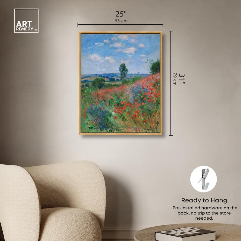 Blanket of Poppies II Canvas by Art Remedy