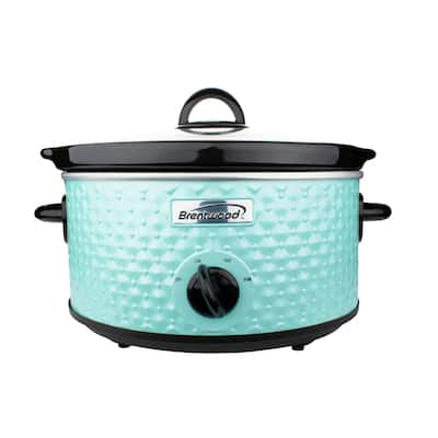 14 Cup Argyle Slow Cooker in Turquoise