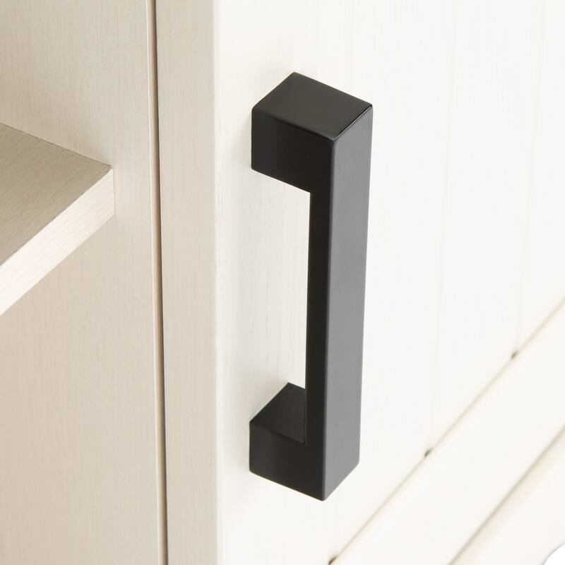 SAFAVIEH Braelynn White Washed/Walnut 55-inch Storage TV Media Stand - 55"W x 15"D x 24"H