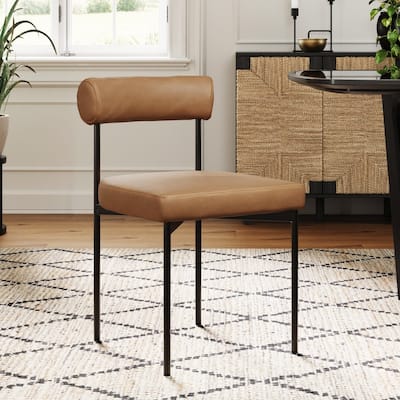 Nathan James Dahlia Counter Height Barstool or Dining Chair with Back and Upholstered Cushion