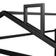 preview thumbnail 3 of 10, Black Queen Size Metal House Shape Platform Bed