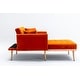 preview thumbnail 8 of 64, Velvet Upholstered Tufted Living Room Sleeper Sofa Chair With Rose Golden feet