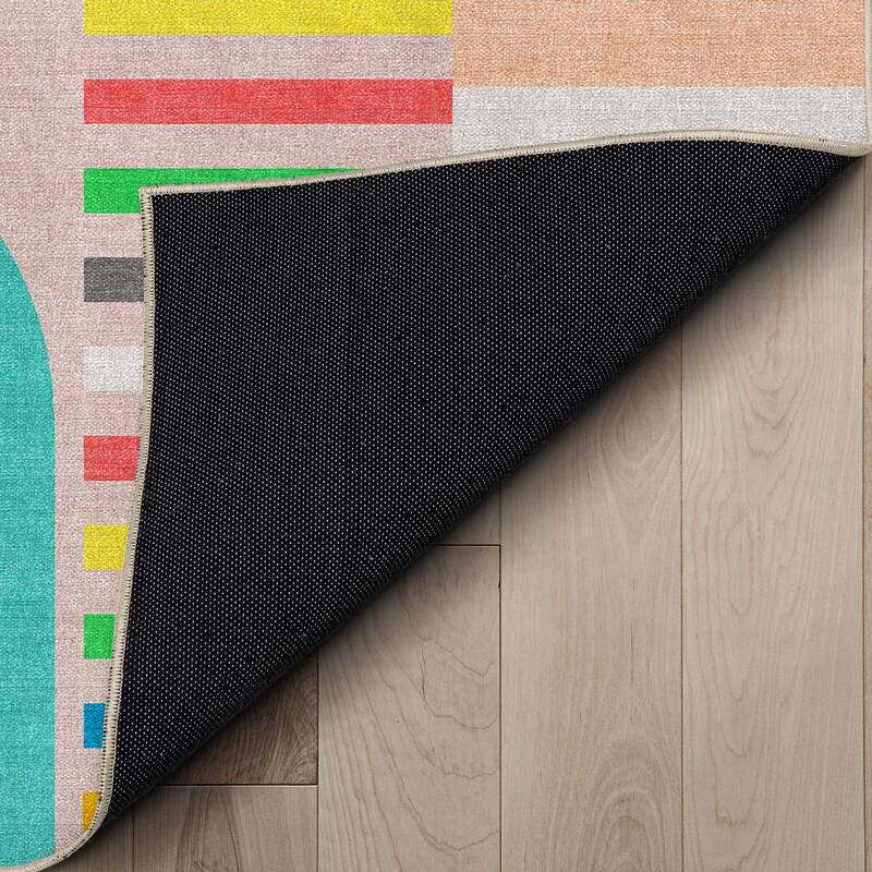 Well Woven Apollo Parade Modern Geometric Kids Flat-Weave Area Rug