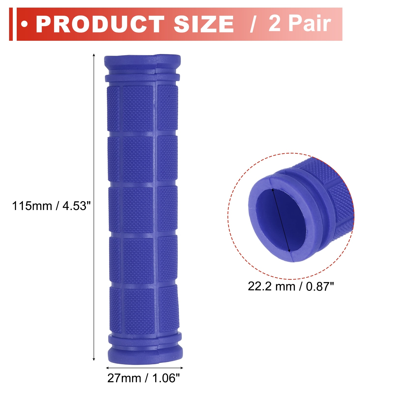 Soft Rubber Handlebar Grips, Bicycle Handlebar Grips - Standard