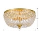 preview thumbnail 4 of 2, Rylee 4 Light Antique Gold Ceiling Lamp - 18.5'' W x 7.5'' H - 18.5'' W x 7.5'' H