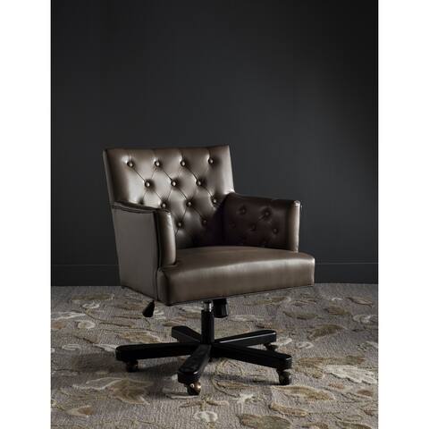 SAFAVIEH Chambers Adjustable Swivel Clay/ Black Desk Chair - 26.4" x 26.1" x 35"
