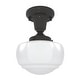preview thumbnail 9 of 14, Hunter Saddle Creek 1-Light Mini Pendant / Semi-Flush Mount Ceiling Light - Kitchen Island, Dining Room, Hallway