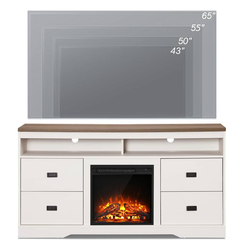 WAMPAT Fireplace TV Stand for TVs