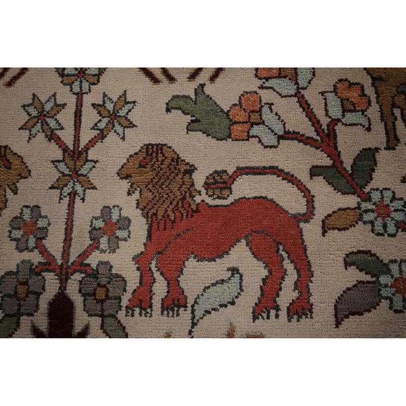 Animal Pictorial Ziegler Indian Large Area Rug Handmade Wool Carpet - 10'0"x 13'10"