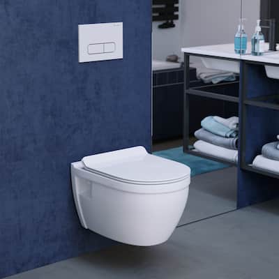 Ivy Wall Hung Elongated Toilet Bowl 0.8/1.28 GPF Dual Flush