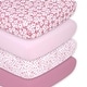 preview thumbnail 1 of 3, The Peanutshell Daisy Fitted Crib Sheet 4 Pack Set for Baby Girls