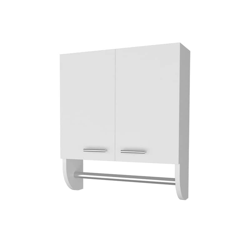Black Wall-Mounted Medicine Cabinet with Towel Bar, Space-Saving Design for Small Bathrooms and Tight Spaces