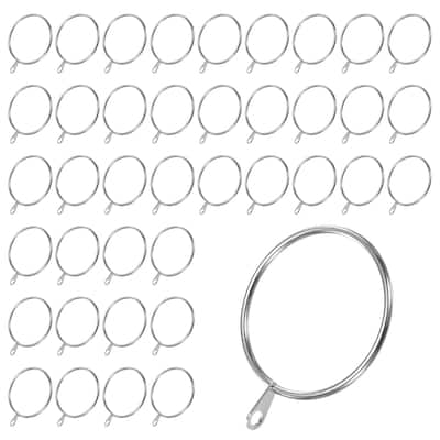 40-Pack Curtain Rings W Eyelet, I D Metal Rings for Curtain Rods