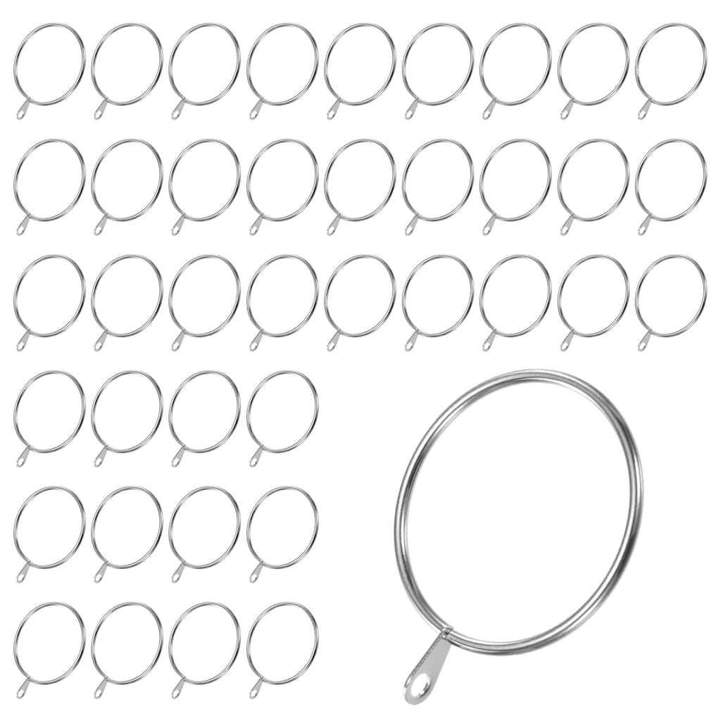 40-Pack Curtain Rings W Eyelet, I D Metal Rings for Curtain Rods