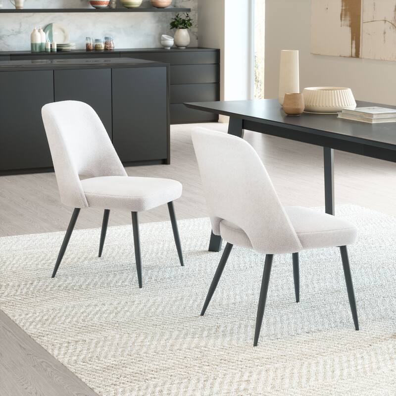 Teddy Dining Chair (Set of 2) - Product 1 (in) : 20.5" W x 23.2" D x 32.3" H - Ivory, Black