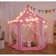 preview thumbnail 2 of 8, Portable Folding Princess Castle Tent with Star Lights