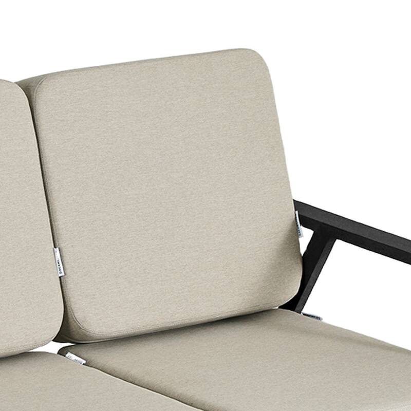 Casual Wood Cushioned 5-Piece Outdoor Patio Conversation Set