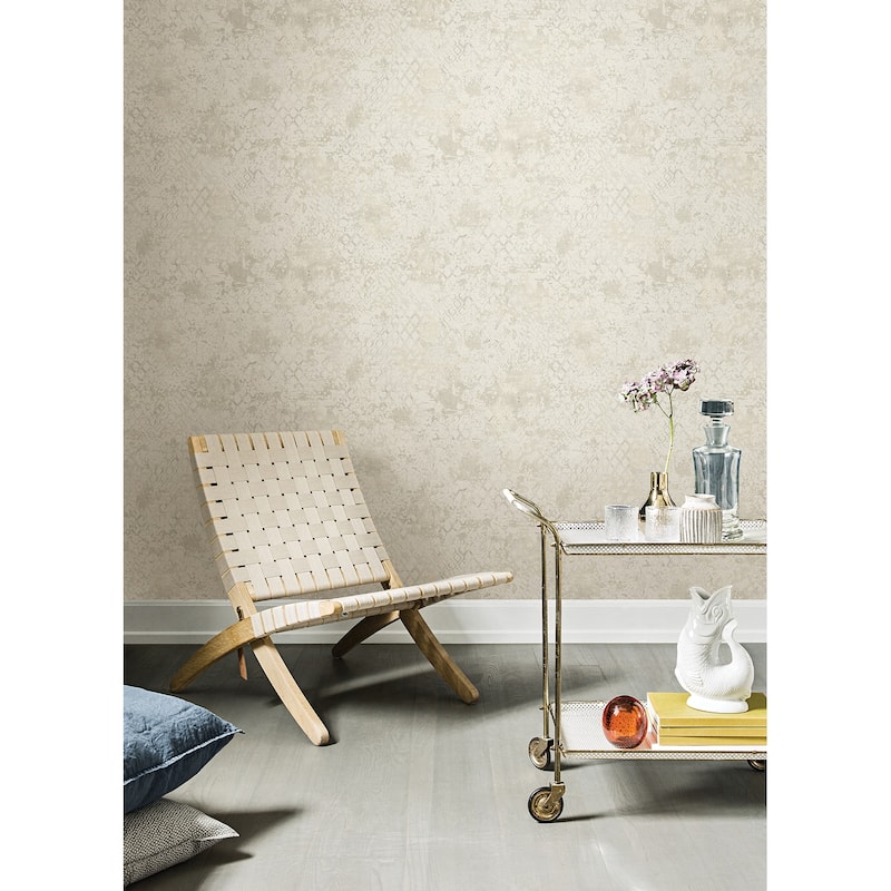 A-Street Prints Zilarra Pearl Abstract Snakeskin Wallpaper