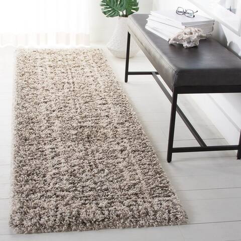 Safavieh Handmade Venice Shag Djenka Solid Polyester Rug Polyester Rugs Silver Rug Shag Area Rug