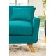 preview thumbnail 6 of 9, Abbyson Bradley Mid Century Teal Fabric Sofa