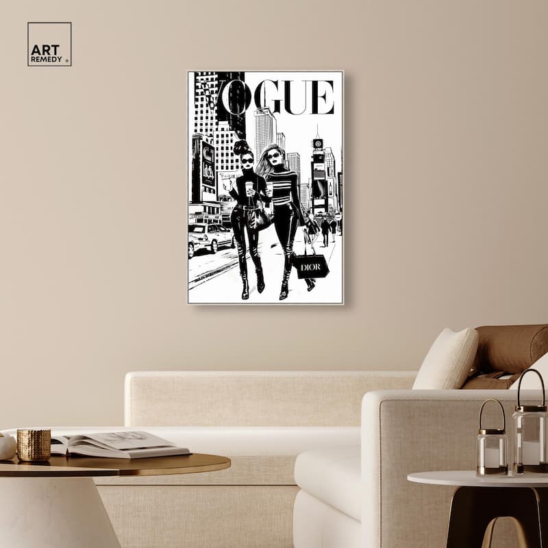 Shopping Gals Cover II Canvas by Art Remedy