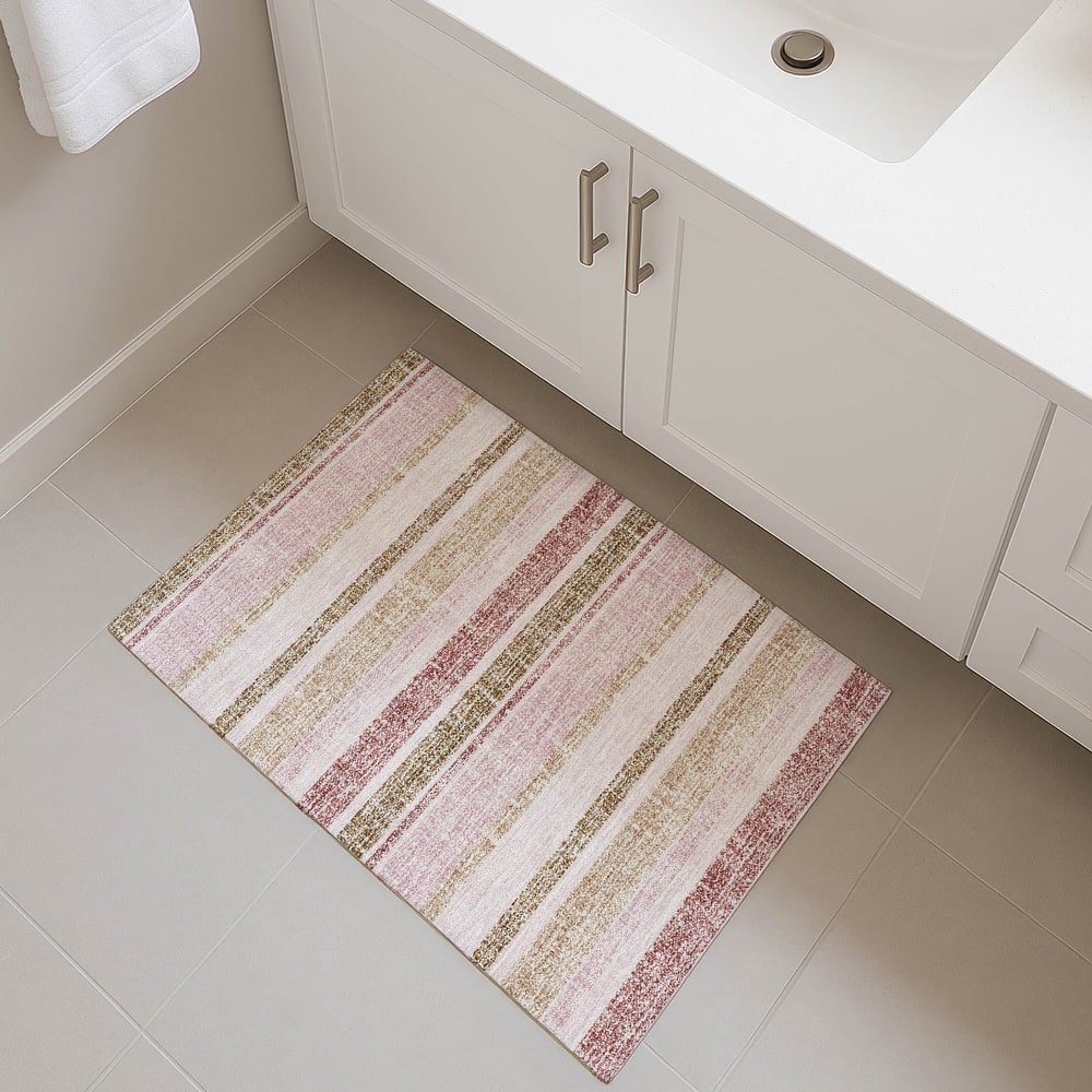 Premium Washable Super Soft Vintage Stripe Mayfield Rug