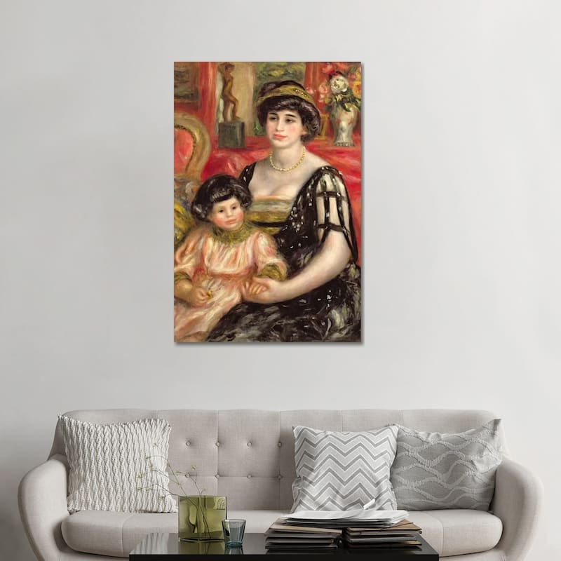 iCanvas "Madame Josse Bernheim-Jeune and her Son Henry, 1910" by Pierre-Auguste Renoir Canvas Print - 48x32x1.5