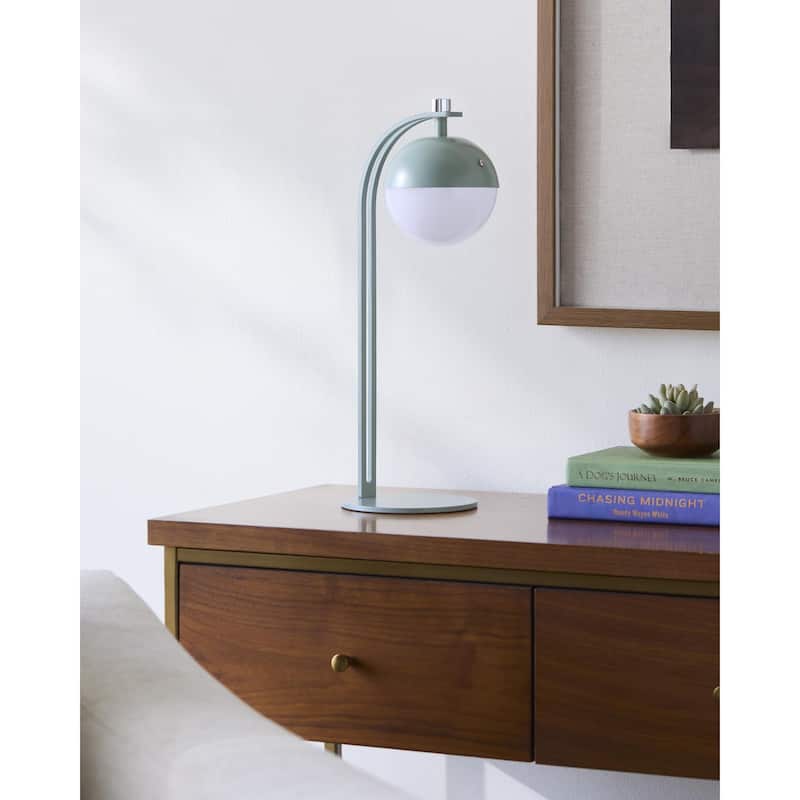 Livabliss Yuelin Traditional Accent Table Lamp - 17"H x 6"W x 6"D - Green