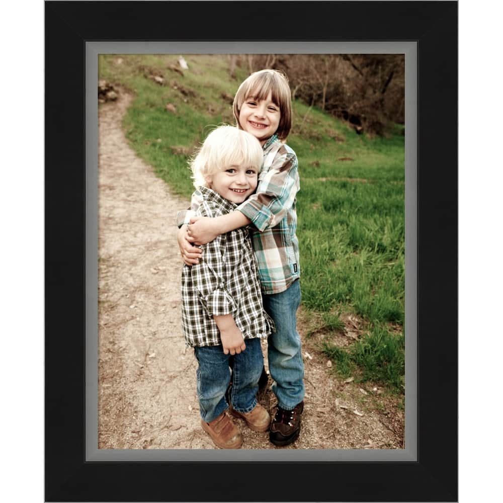 Eva Black Silver Narrow Framed Picture Frame, Photo Frame