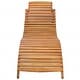 preview thumbnail 2 of 1, vidaXL Sun Lounger Solid Acacia Wood Brown