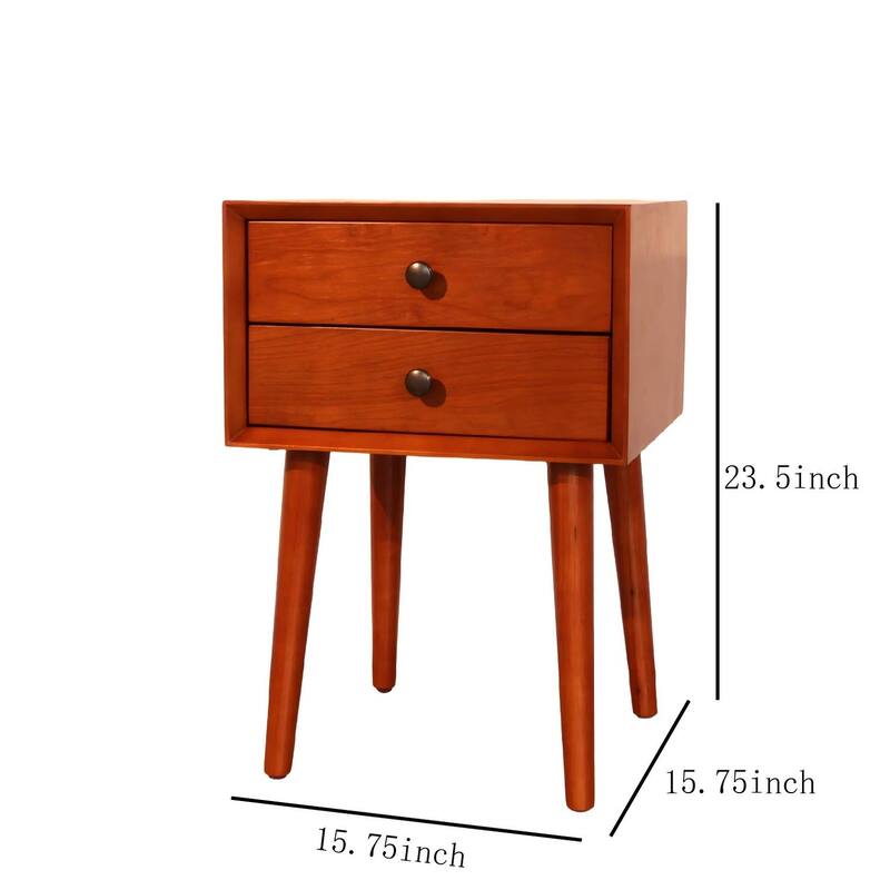 Small Side Table End Table with Storage Drawers, Simple Storage Cabinet Seadrift Nightstand Coffee Table Corner Table