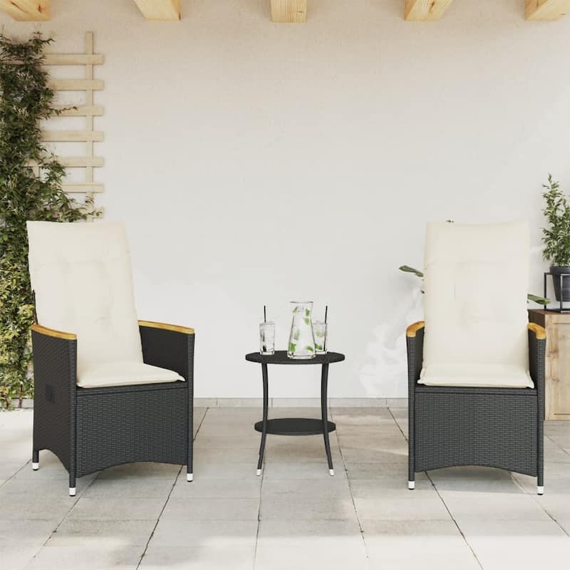 vidaXL Bistro Set Beige/Black/Brown/Grey - 23.2 x 22.0 x 36.2