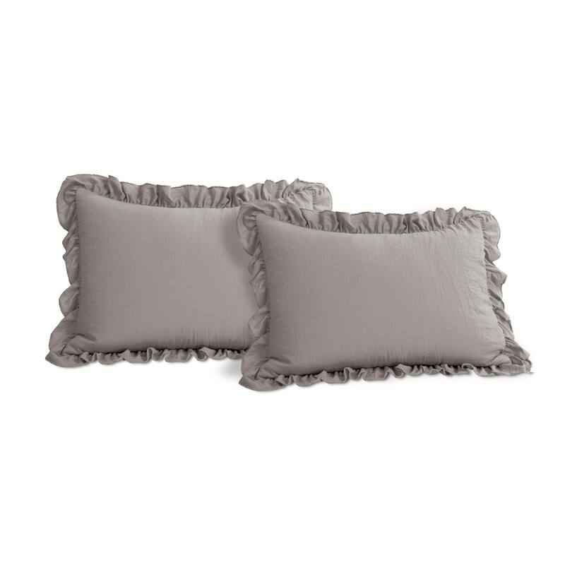 Lush Decor Reyna Ruffled Shabby-chic Comforter Set