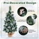 preview thumbnail 6 of 8, Gymax 3 FT Artificial Christmas Tree w/ 98 Branch Tips Pine Needles