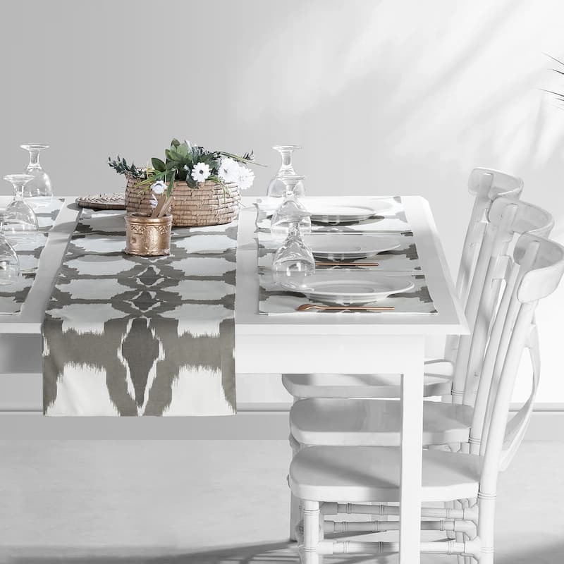 Exclusive Fabrics Sorong Printed Cotton Table Runner & Placemats