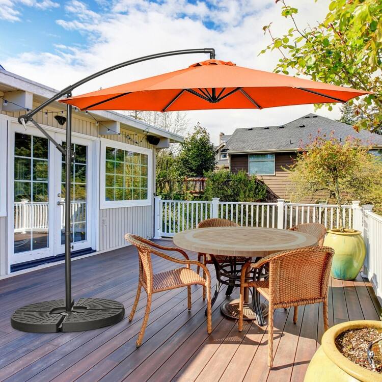 10ft Cantilever Patio Umbrella with Crank and Cross Base