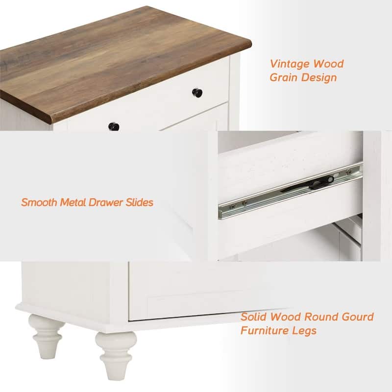 Farmhouse Sideboard, Buffet Cabinet with Storage Cabinets