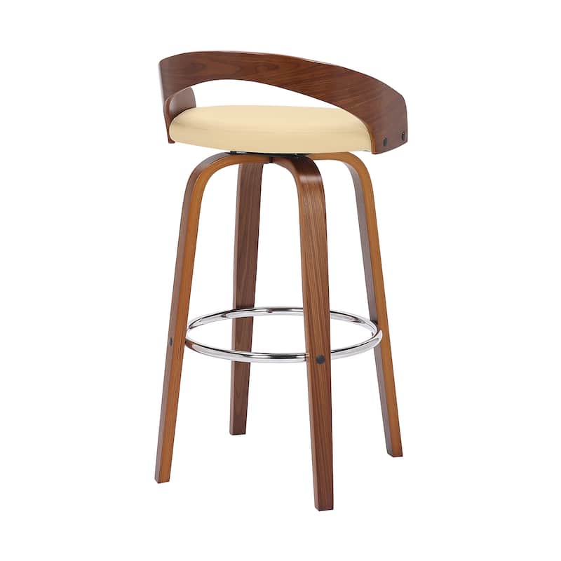 Carson Carrington Solavagen Mid-Century Modern Swivel Counter or Bar Stool