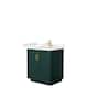 Option Green, Gold Trim, White Quartz Top